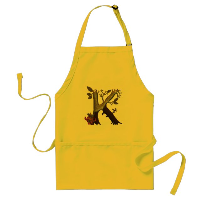 Tablier Monogramme K d'arbre d'automne (Devant)