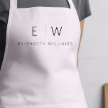 Tablier Monogramme minimaliste Élégant rose Vierge Nom<br><div class="desc">Appréciez votre expérience culinaire grâce à notre Apron de Cuisine Monogramme minimaliste Moderne Classique. Cette cuisine indispensable allie élégance intemporelle et minimalisme contemporain. Conçu avec précision, cet tablier n'est pas seulement un accessoire pratique, mais aussi un énoncé de style personnel. Le monogramme personnalisable et l'option de nom vous permettent d'imprégner...</div>