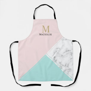 Tablier monogramme moderne en marbre
