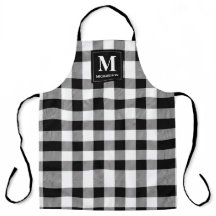 Monogramme noir et blanc Plaid de buffle