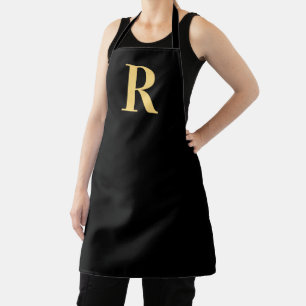 Tablier Monogramme Noir Or