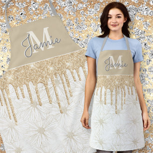 Tablier Monogramme Perle métallique Daisy & Gold Parties s