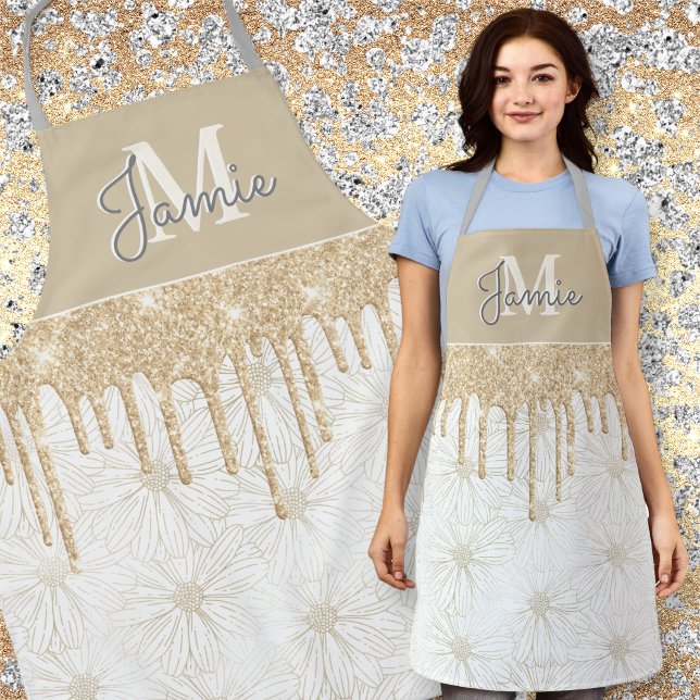 Tablier Monogramme Perle métallique Daisy & Gold Parties s (Créateur téléchargé)