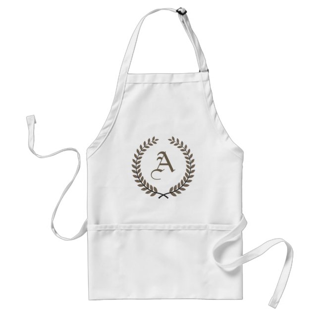 Tablier Monogramme personnalisé | Cuisine élégante initial (Devant)