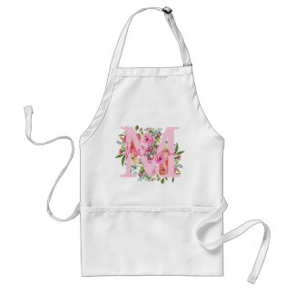 Tablier Monogramme | Personnalisez | Aquarelle | Floral