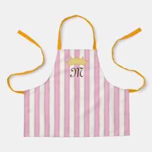Tablier Monogramme Princesse Couronnée de Rayures Victorie