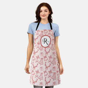 Tablier monogramme rose lunatique