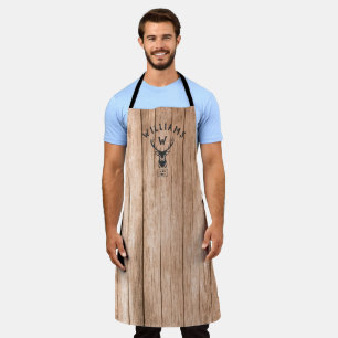 Tablier Monogramme Rustique Personnalisé Nom de famille B