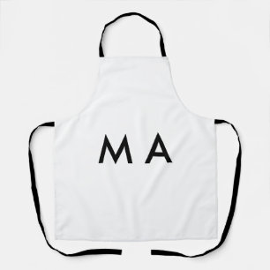 Tablier Monogramme simple ajoutez votre lettre de nom homm