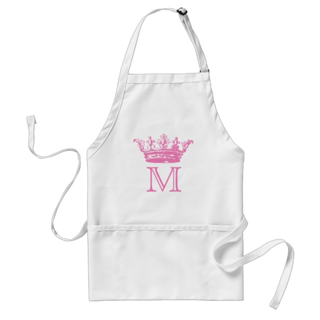 Tablier Monogramme vintage de couronne (Devant)