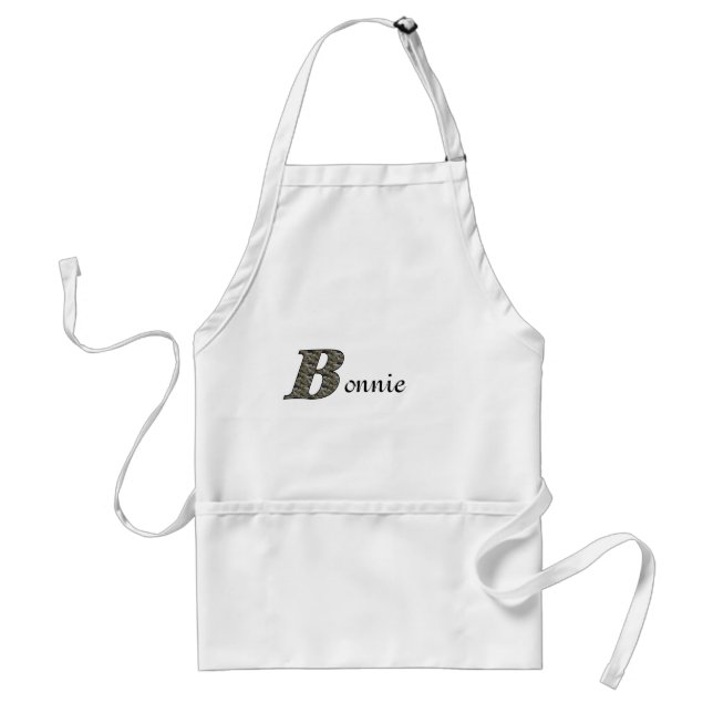 Tablier Monogramme Votre Nom B Hydrangée Blanche Apron Flo (Devant)