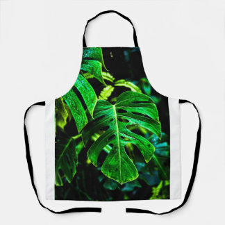 Tablier Monstera Tropicale Glow – Photographie de Feuille