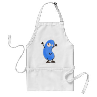 Tablier Monstre bleu mignon d'haricot