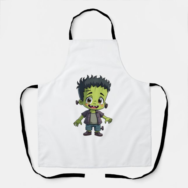 Tablier Monstre de Frankenstein � T-shirt de dessin animé  (Recto)