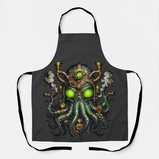 Tablier monstre Steampunk Cthulhu (Recto)