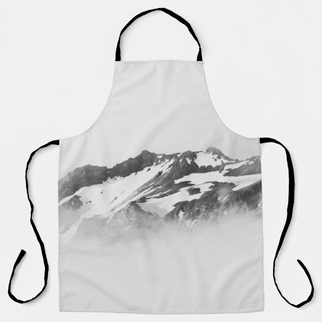 TABLIER MONTAGNE COUVERTE DE NEIGE (Recto)