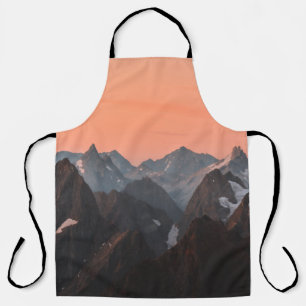 Tablier MONTAGNES Brown ET BLANCHES SOUS LE CIEL D'ORANGE