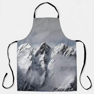 TABLIER MONTAGNES COUVERTES DE NEIGE