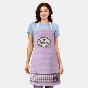 Tablier Montana Huckleberry Polka-dot Apron