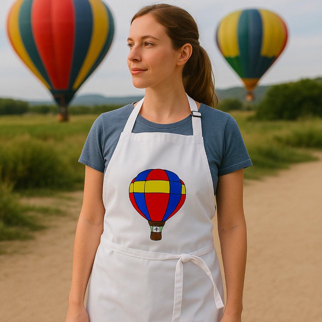 Tablier Montgolfière rouge, bleue et jaune (Créateur téléchargé)