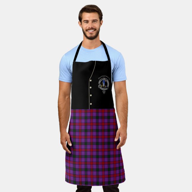 Tablier Montgomery Clan Badge & Tartan Kilt Apron (Porté)