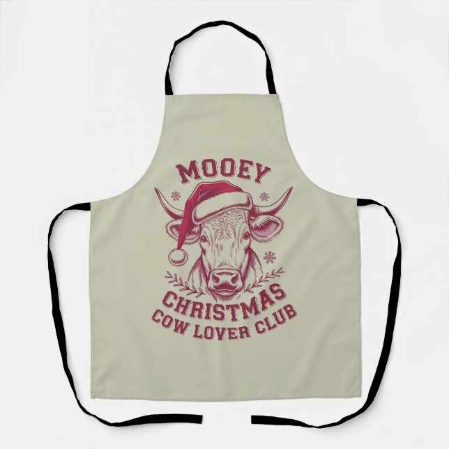 Tablier Mooey Noël Western Cow Lover Club Saison de Noël (Recto)