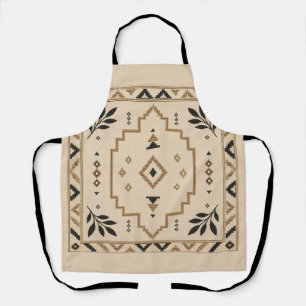 Tablier Moroccan Geometric Boho Beige Apron