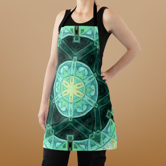 Tablier Mosaic Mandala Turquoise et jaune (Créateur téléchargé)