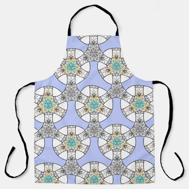 Tablier Mosaïque colorée et transparente entrelacement ban (Recto)