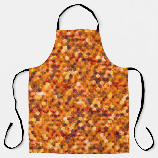 Tablier Mosaïque d'hexagones sur les taches dans les tons  (Recto)
