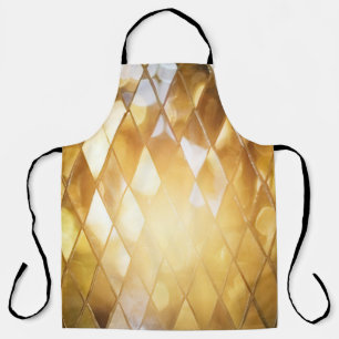 Tablier Mosaïque d'or : Effet de verre brillant.