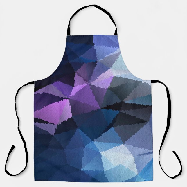Tablier Mosaïque en bleu et rose (Recto)