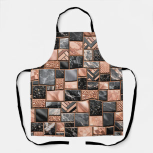 Tablier Mosaïque Marbre Noir Or Rose