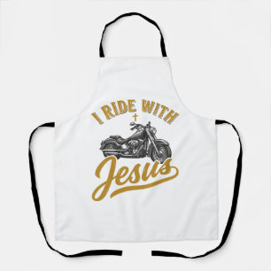 Tablier Motard Chrétien Je Roule Avec Jésus Vintage Moto