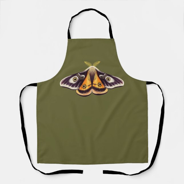 Tablier Moth Insect Art Goblincore Saturnia Witchy Green (Recto)