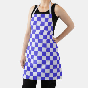 Tablier Motif à carreaux crème de myrtille