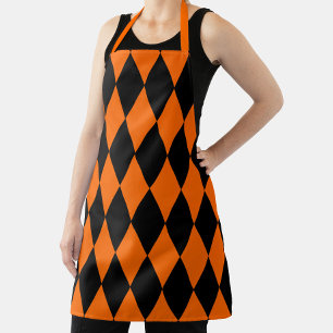 Tablier Motif à carreaux de diamants en harlequin noir ora