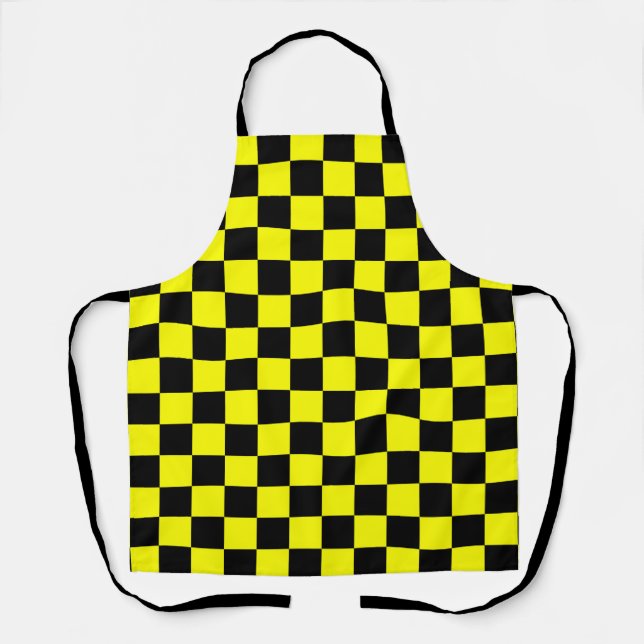 Tablier Motif à carreaux jaune et noir (Recto)