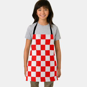 Tablier Motif à carreaux rouges et blancs pour enfants