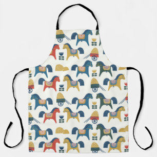 Tablier Motif à cheval inspiré de l'art scandinave.