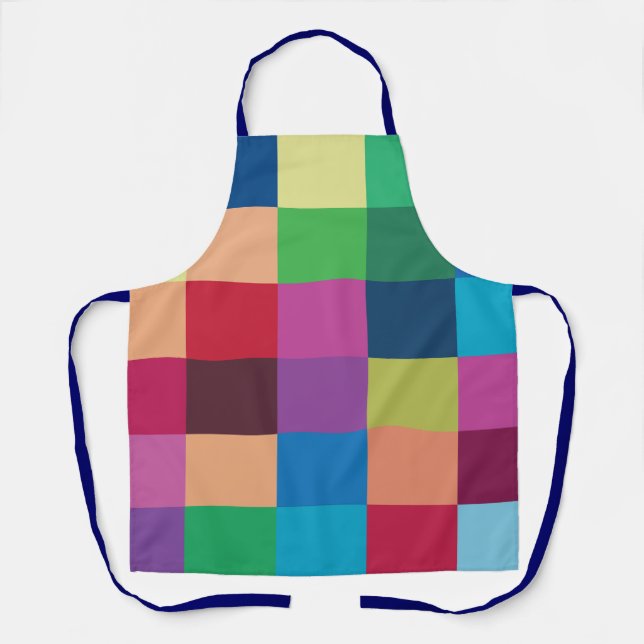 Tablier Motif à damier coloré (Recto)