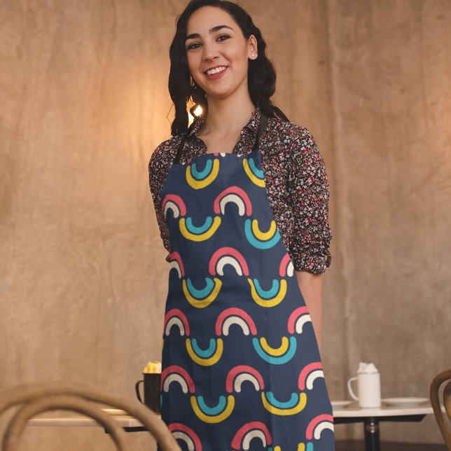 Tablier Motif à demi-cercle multicolore (Apron)