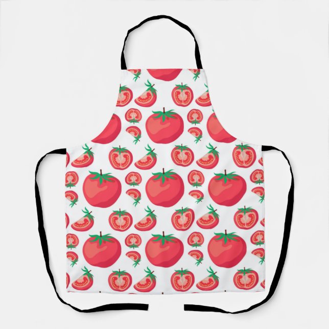 Tablier Motif à la tomate rouge si drôle (Recto)