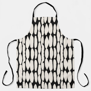 Tablier Motif à points noirs blancs. shibori cercle sans s