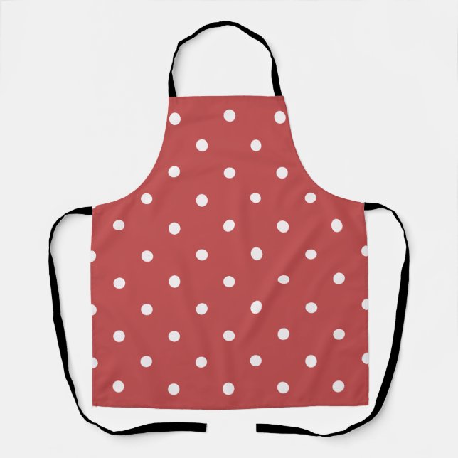 Tablier Motif à pois blanc transparent sur arrière - plan  (Recto)