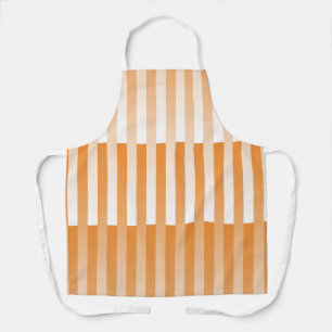 Tablier Motif à rayures blanches orange
