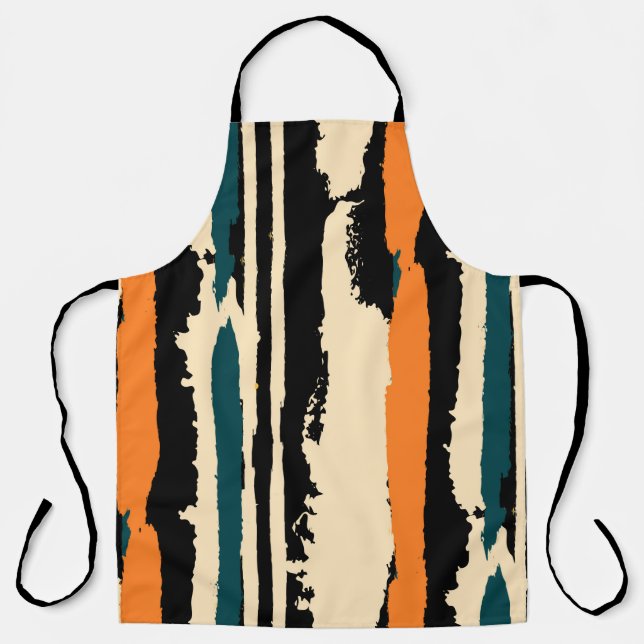 Tablier Motif Abstrait aquarelle transparente avec grunge  (Recto)