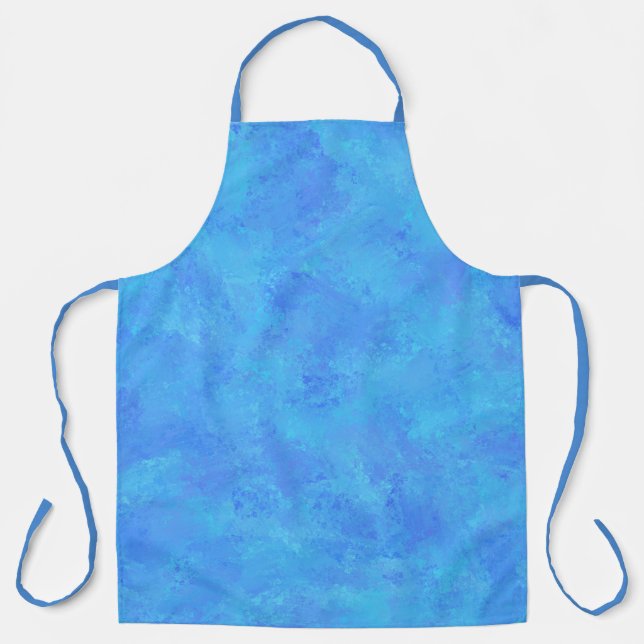 Tablier Motif Abstrait Bleu (Recto)