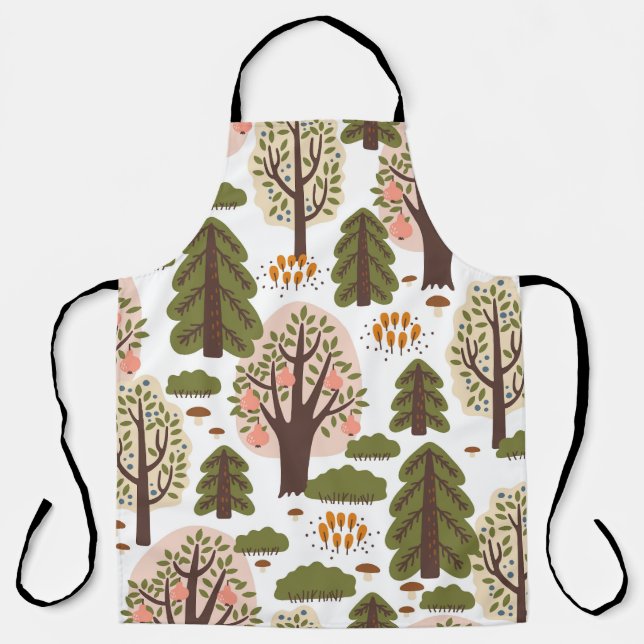 Tablier Motif Abstrait de la forêt d'automne (Recto)