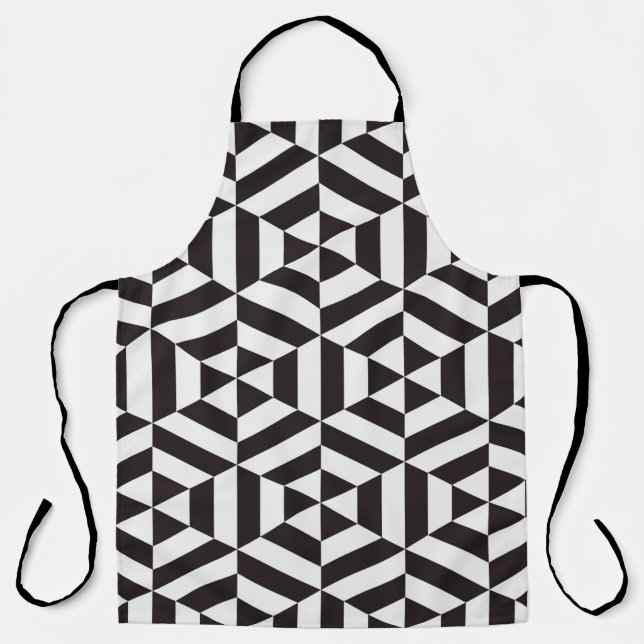 Tablier motif Abstrait de pat transparent hexagone géométr (Recto)